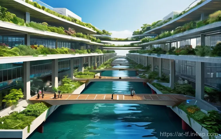 플로팅 시티의 거주자 커뮤니티 형성 - **Prompt:** A vibrant, futuristic floating city bustling with life. People of diverse ages and backg...