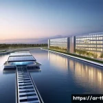플로팅 도시의 생태적 물 관리 - **Prompt: "A sleek, ultra-modern floating city district at dawn, showcasing integrated, sustainable ...